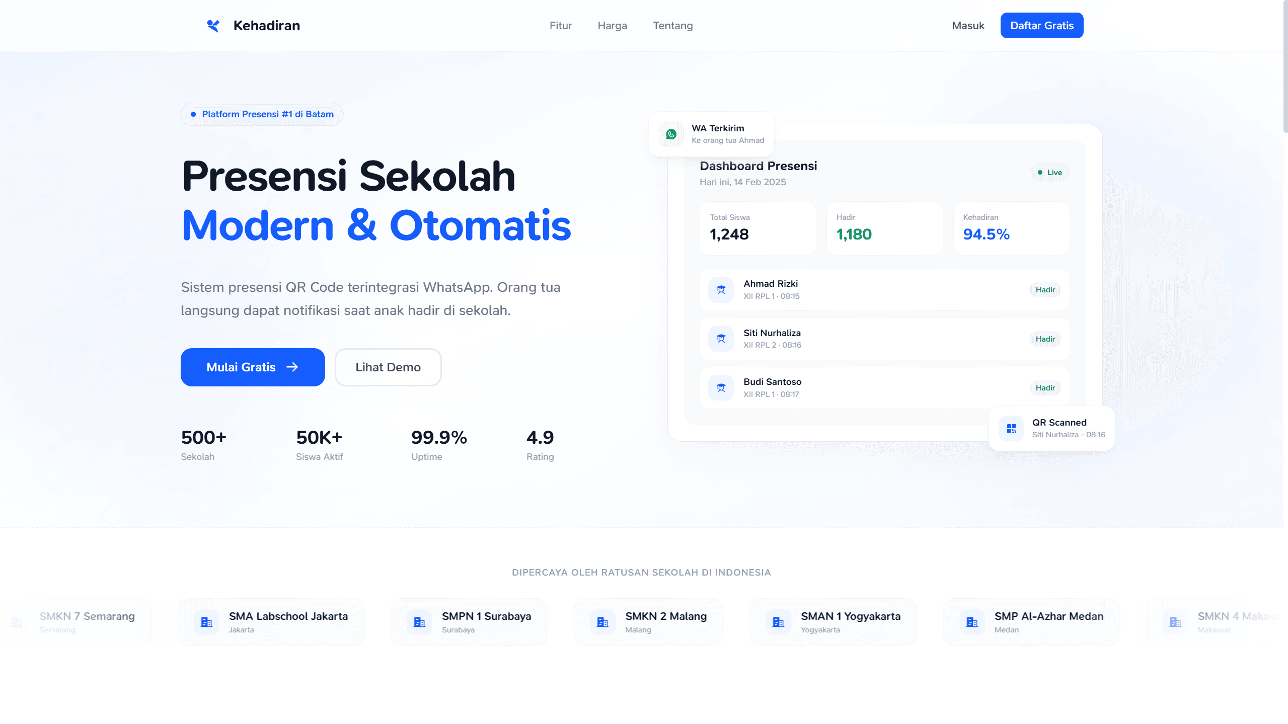 Kehadiran online project preview